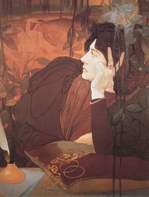 Georges de  Feure The Voice of Evil (mk19) France oil painting art